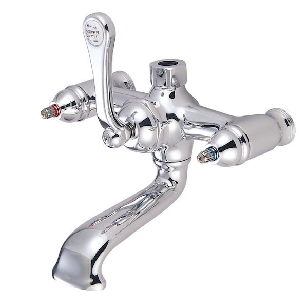 Tub Faucet Body, Polished Chrome, Wall; Deck